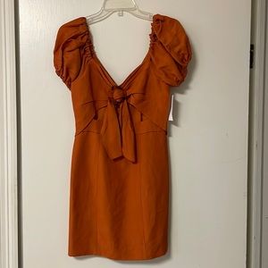 Significant Other Womens Solace Linen Cut-Out Mini dress